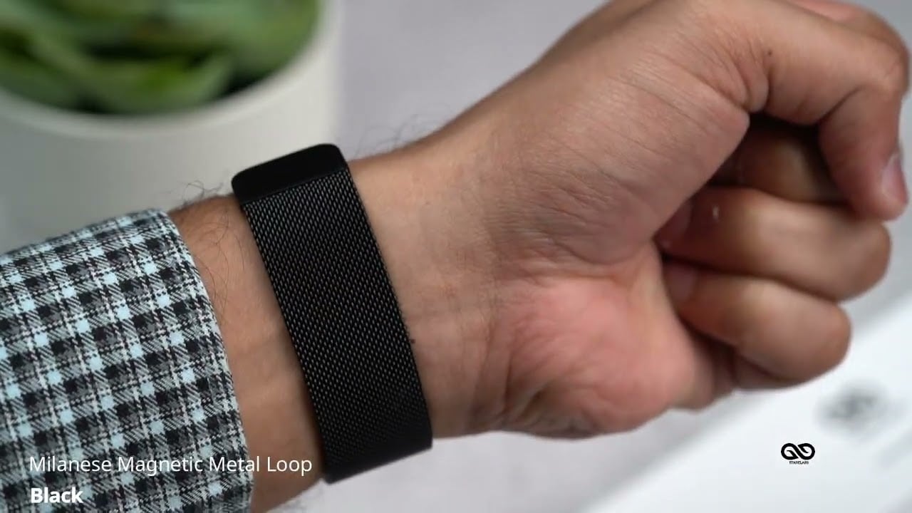 Black Milanese Magnetic Metal Loop For iWatch 49MM For Series Ultra