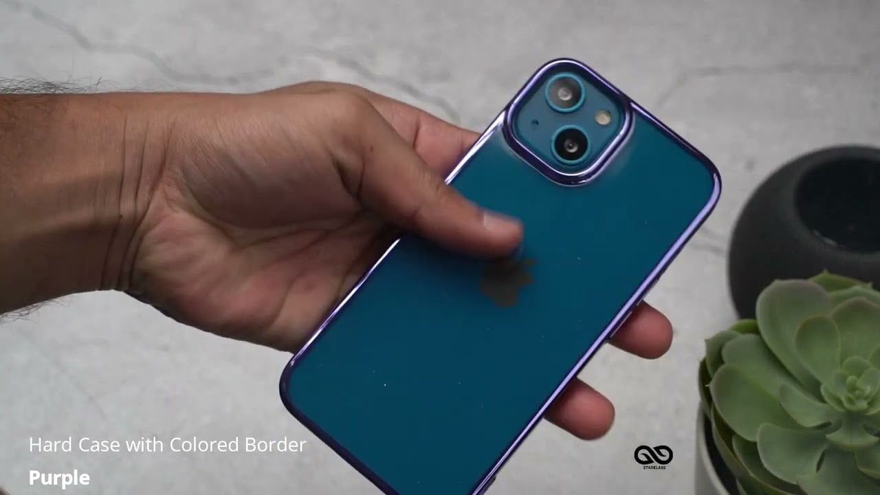 Purple Hard Case with Colored Border