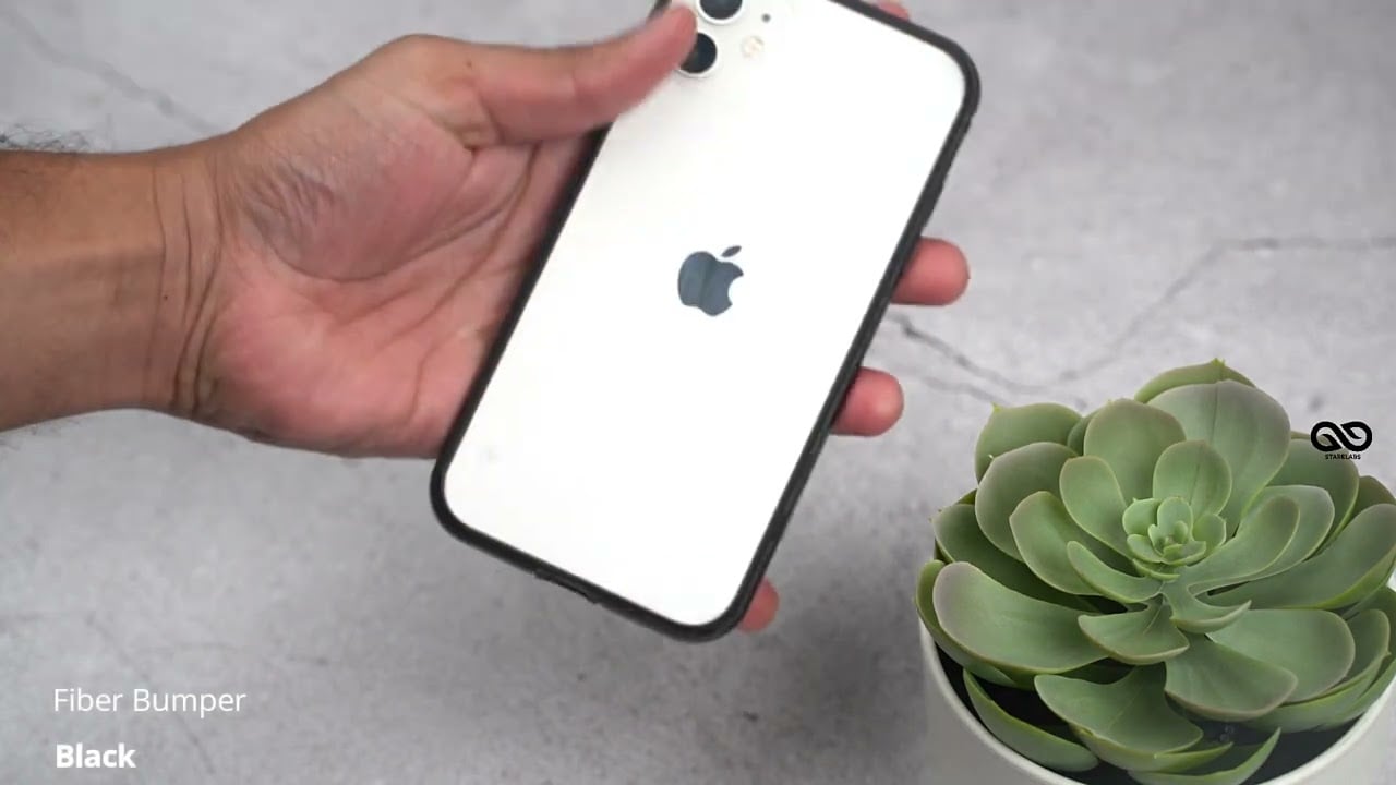 Black Fiber Bumper For iPhone 11