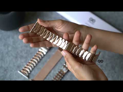 Rose Gold Glossy Matte Link Strap For Apple watch