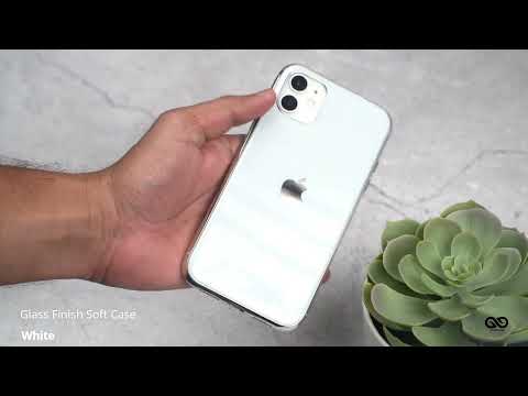 White Glass Finish Soft Case For iPhone