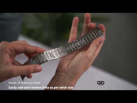 Detachable metal link strap for Apple watch