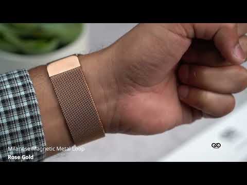 Rose Gold Milanese Magnetic Metal Loop strap For Apple Watch 38/40/41/42/44/45mm