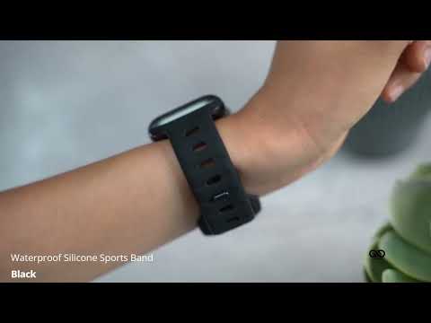Black Waterproof Silicone Sports Band