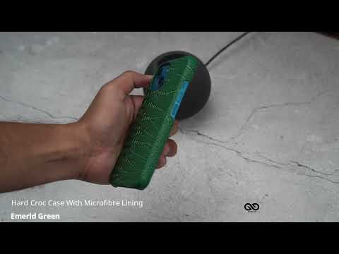Emerald Green Hard Croc Case With Microfibre Lining