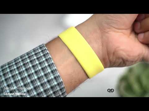 Lemon Yellow Silicone Solo Loop for Apple Watch 38/40/41/42/44/45mm