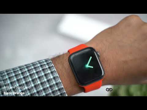 Blaze Orange Silicone Solo Loop for Apple watch 38/40/41/42/44/45mm