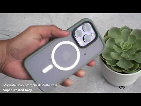 Super Frosted Grey Magsafe Drop Proof Sleek Matte case