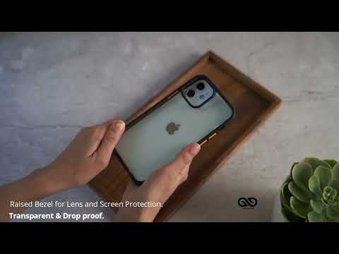 Black Transparent Drop Proof Sleek Case for iPhone 12