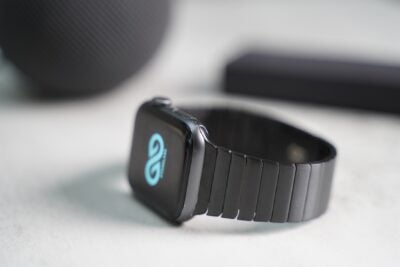 Link Strap Black Metal Belt for Apple Watch 44MM 45MM 46 MM Series 4 5 6 7 8 9 10 SE SE 2 Gen