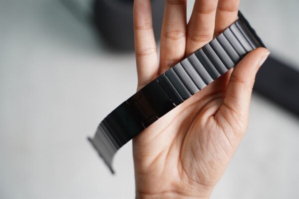 Link Strap Black Metal Belt for Apple Watch 44MM 45MM 46 MM Series 4 5 6 7 8 9 10 SE SE 2 Gen - Image 5