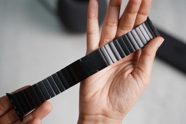 Link Strap Black Metal Belt for Apple Watch 44MM 45MM 46 MM Series 4 5 6 7 8 9 10 SE SE 2 Gen - Image 3