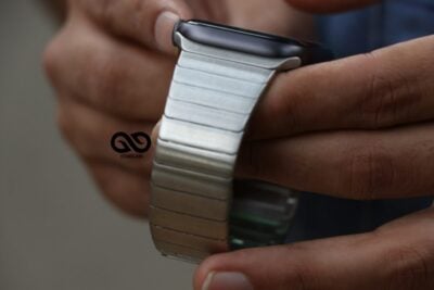Stainless steel 316L Link Strap Silver Metal Bracelet with Detachable Link for Apple Watch 44MM 45MM 46Mm Series 4 5 6 7 8 9 10 SE SE 2 Gen