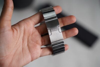 Stainless steel 316L Link Strap Silver Metal Bracelet with Detachable Link for Apple Watch 44MM 45MM 46Mm Series 4 5 6 7 8 9 10 SE SE 2 Gen