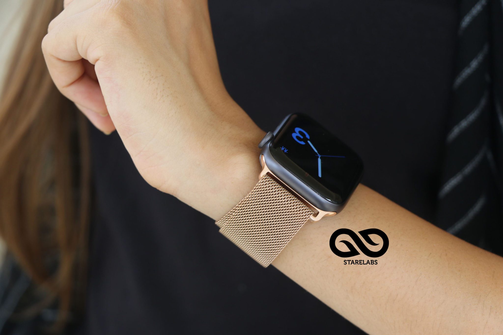 rose gold milanese loop 44mm