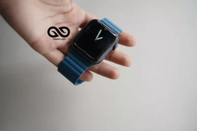 Cornflower Blue Magnetic Leather Strap iWatch 42MM 41MM 40MM Series 4 5 6 7 8 9 10 SE SE 2 Gen
