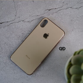 iPhone X/Xs Gold Glass Finish TPU Finish Premium Case (Soft case)
