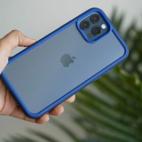 Drop Protection Blue Minimal Case for iPhone 12 Pro Max