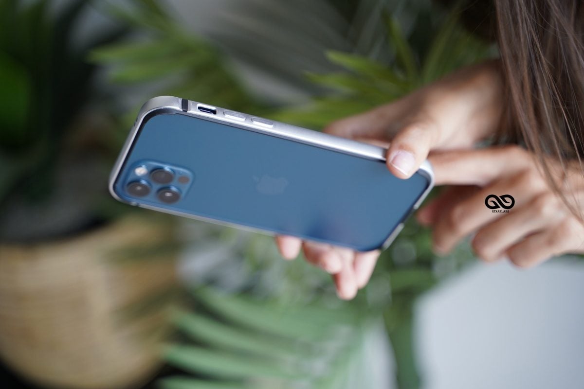 Silver Fiber Bumper for iPhone 12 Pro Max (Bumper, not a Case) 17 Silver Fiber Bumper for iPhone 12 Pro Max (Bumper, not a Case) - Image 17