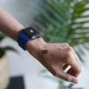 Ocean Blue Magnetic Leather Loop for Apple Watch 42MM 41MM 40MM Series 4 5 6 7 8 9 10 SE SE 2 Gen