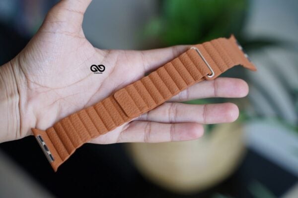 Saddle Tan Magnetic Leather Loop for Apple Watch 42MM 41MM 40MM Series 4 5 6 7 8 9 10 SE SE 2 Gen - Image 7