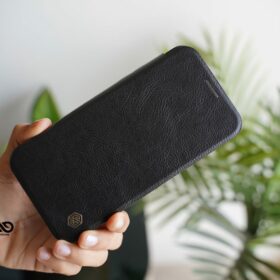 Black Flip Leather Case for iPhone 12 Pro
