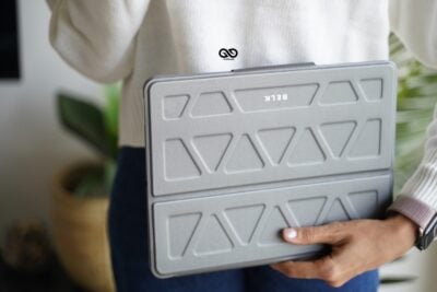 iPad Air 2/ iPad Pro 9.7 3D Design Grey Flip Case