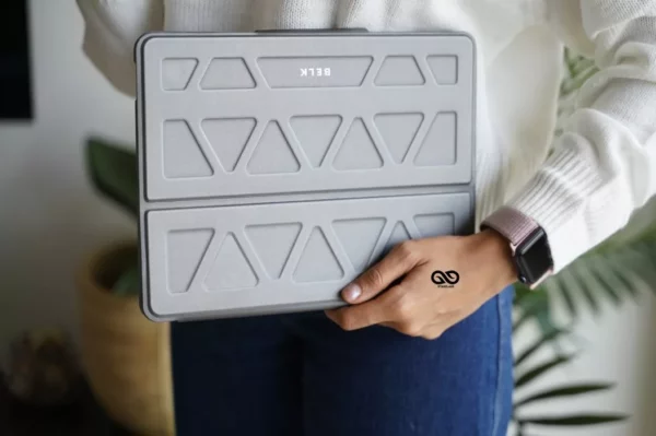 iPad Air 2/ iPad Pro 9.7 3D Design Grey Flip Case