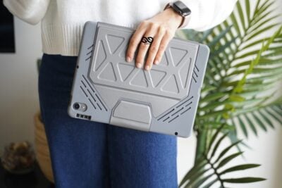 iPad Air 2/ iPad Pro 9.7 3D Design Grey Flip Case