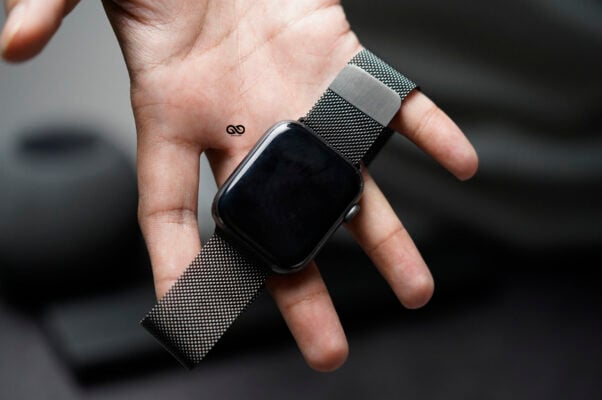 Milanese magnetic metal loop strap Space Grey for Apple Watch 44MM 45MM 46MM Series 4 5 6 7 8 9 10 SE SE 2 Gen