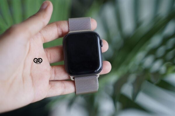 Milanese magnetic metal loop strap Champagne Gold for Apple Watch 44MM 45MM Series 4 5 6 7 8 9 SE SE 2 Gen - Image 2