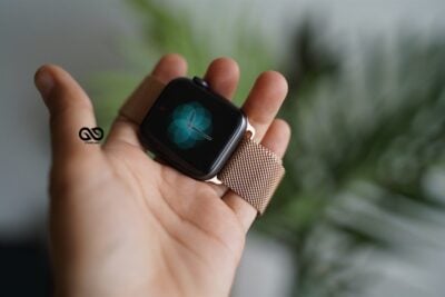 Milanese Magnetic Metal loop Strap Rose Gold For Apple Watch 44MM 45MM 46MM Series 4 5 6 7 8 9 10 SE SE 2 Gen