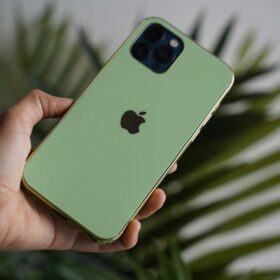 Fern Green Soft Glass Finish case for iPhone 12 Pro