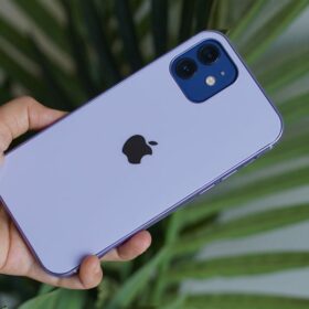 Purple Soft Glass Finish case for iPhone 12 Mini