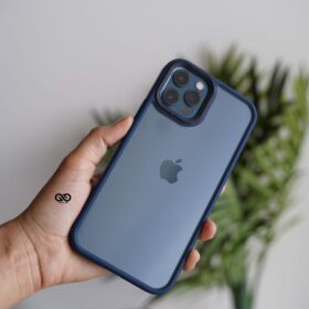 Blue Transparent Drop Proof Sleek Case for iPhone 12 Pro