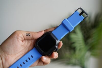 Waterproof silicone strap with bumper for Apple Watch 44MM Series 4 5 6 7 8 9 SE SE 2 Gen