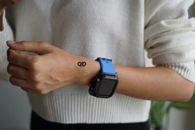 Waterproof silicone strap with bumper for Apple Watch 44MM Series 4 5 6 7 8 9 SE SE 2 Gen