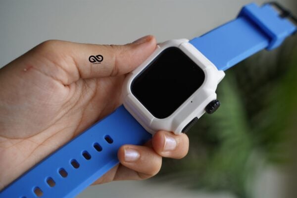 Waterproof silicone strap with bumper for Apple Watch 44MM Series 4 5 6 7 8 9 SE SE 2 Gen - Image 5
