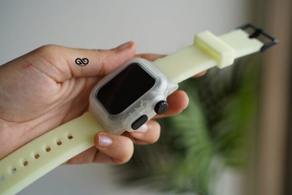 Waterproof silicone strap with bumper for Apple Watch 44MM Series 4 5 6 7 8 9 SE SE 2 Gen - Image 44