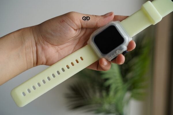 Waterproof silicone strap with bumper for Apple Watch 44MM Series 4 5 6 7 8 9 SE SE 2 Gen - Image 45