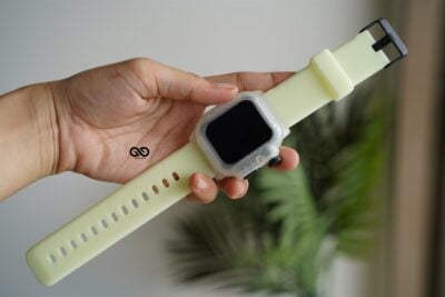 Waterproof silicone strap with bumper for Apple Watch 44MM Series 4 5 6 7 8 9 SE SE 2 Gen