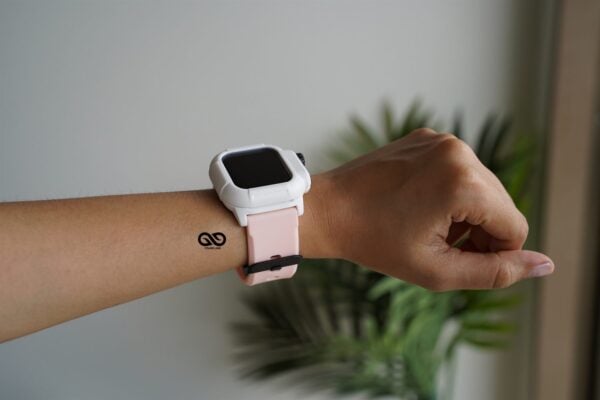 Waterproof silicone strap with bumper for Apple Watch 44MM Series 4 5 6 7 8 9 SE SE 2 Gen - Image 74