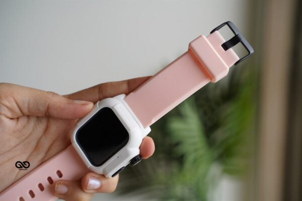 Waterproof silicone strap with bumper for Apple Watch 44MM Series 4 5 6 7 8 9 SE SE 2 Gen - Image 79