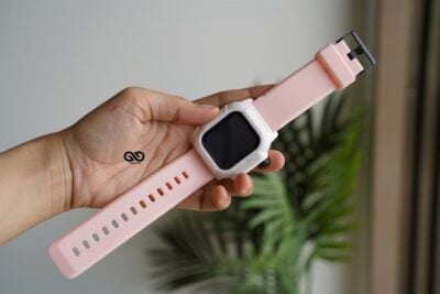 Waterproof silicone strap with bumper for Apple Watch 44MM Series 4 5 6 7 8 9 SE SE 2 Gen
