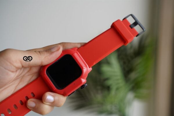 Waterproof silicone strap with bumper for Apple Watch 44MM Series 4 5 6 7 8 9 SE SE 2 Gen - Image 90