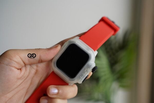 Waterproof silicone strap with bumper for Apple Watch 44MM Series 4 5 6 7 8 9 SE SE 2 Gen - Image 95