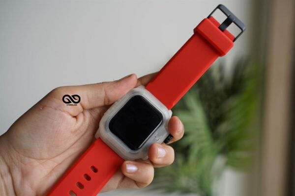 Waterproof silicone strap with bumper for Apple Watch 44MM Series 4 5 6 7 8 9 SE SE 2 Gen - Image 101