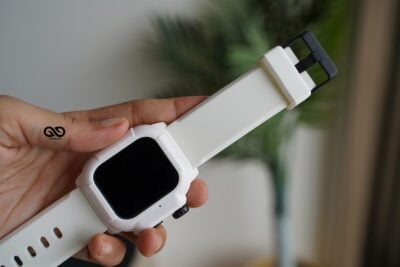 Waterproof silicone strap with bumper for Apple Watch 44MM Series 4 5 6 7 8 9 SE SE 2 Gen