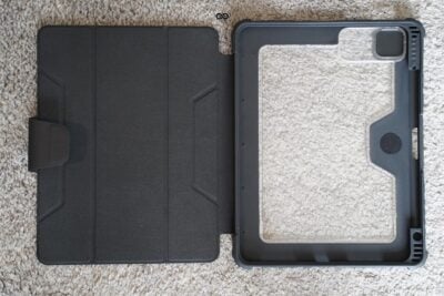 iPad Air 11 (M2 Chip) 2024, Air4/Air 5 (10.9 inch) 2020/2022 Black Bumper leather Case with transparent back and camera shutter