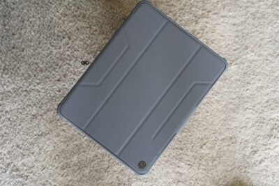 iPad Air 11 (M2 Chip) 2024, Air4/Air 5 (10.9 inch) 2020/2022 Grey Bumper leather Case with transparent back and camera shutter